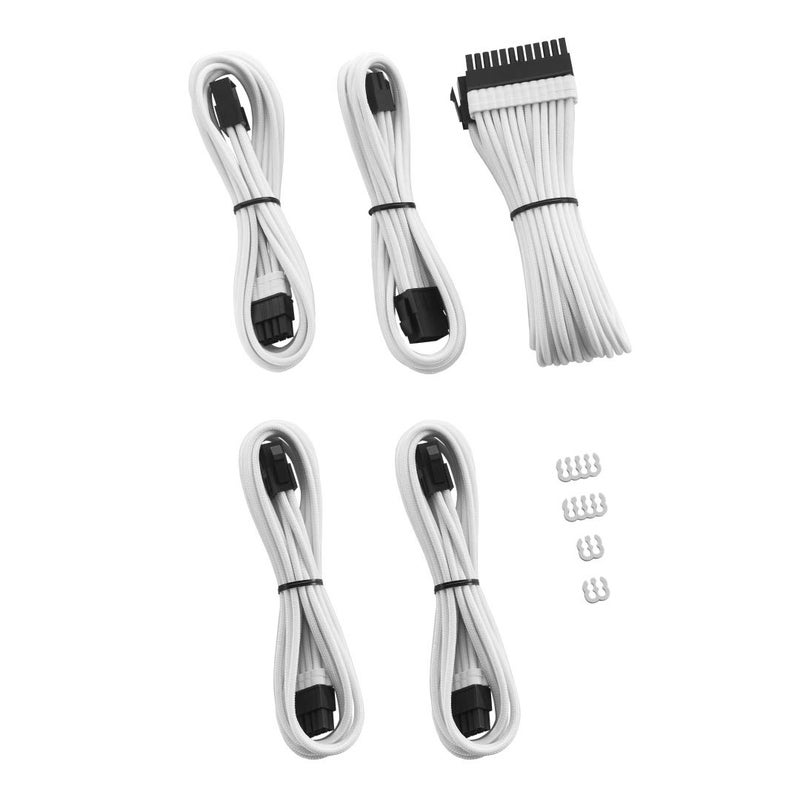 CableMod 8+8 Series Pro ModFlex Sleeved Cable Extension Kit (White) - Image 2